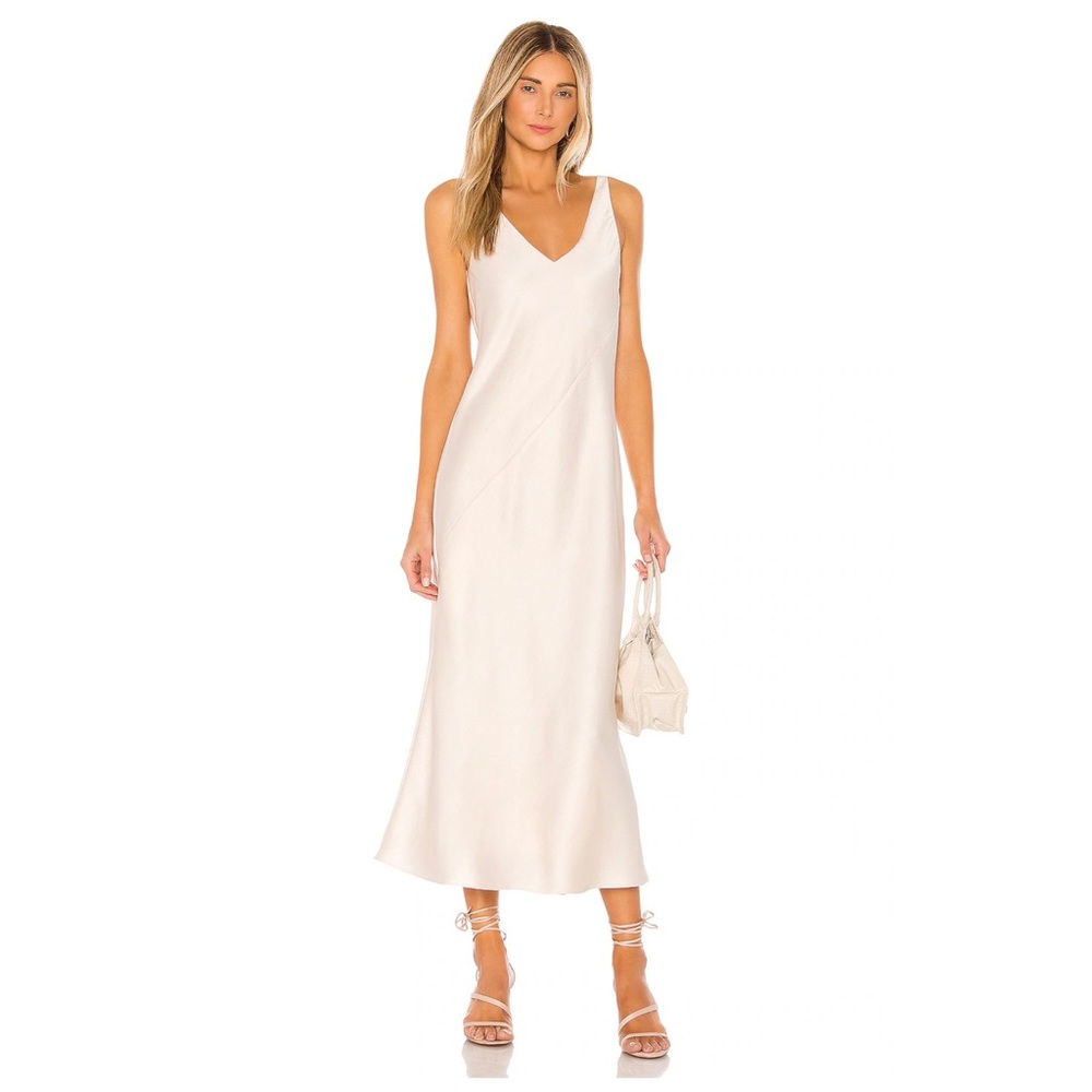 Loulou Satin Cream Dress